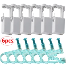 6 pçs/set Kit Arma Perfuração Da Orelha Descartável Desinfecção Máquina de Pregos Brinco Piercer Segurança Nariz clipe Jóias Body Piercing Ferramenta