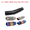 Escape Motorcycle Exhaust Mid Link Tube And 51mm Vent Pipe Stainless Steel Exhaust System For HONDA CM300 Rebel500 2017-2021