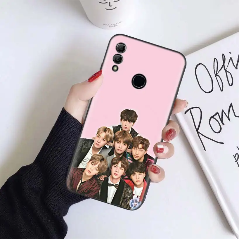 BS129-7 Корейский популярный черный чехол KPop team для huawei Honor 9X 8X Y9 7S 7X9 10 Lite 8A Pro 20i Y5 Y6 Y7 мягкий чехол для телефона - Цвет: BS129-7