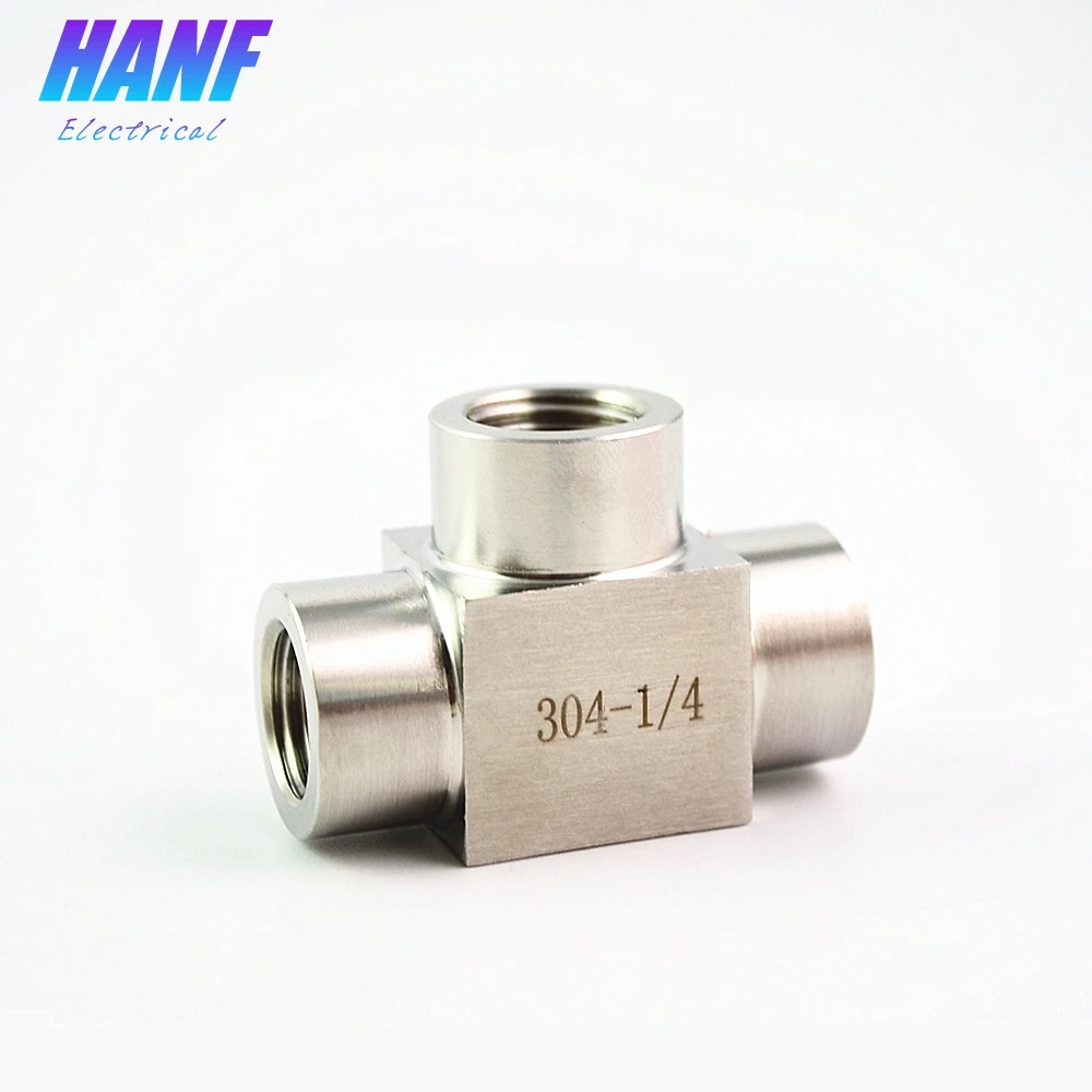 1 шт. 304 фитинги из нержавеющей стали тройник равный 1/4 &quotЖенская Резьба BSP 3