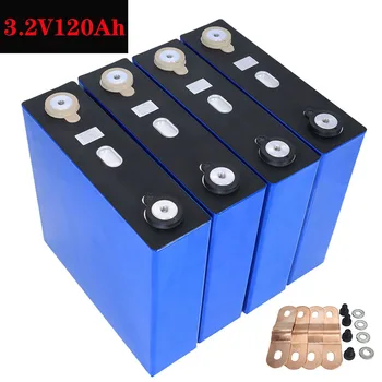 

new 4PCS 3.2v 120ah lifepo4 12v 24v 36v 48v deep cycle package ldp lithium cell lithium iron phosphate battery TAX FREE