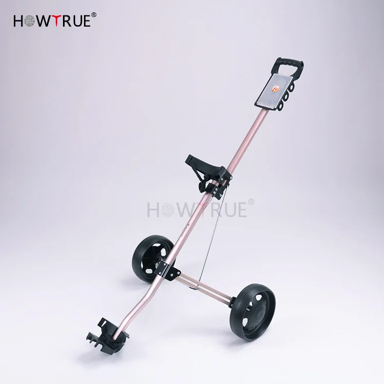 Aluminum Golf Push Cart 2 Wheel Golf Trolley Super Lightweight and Easy to Foldable for All Bags & Sets