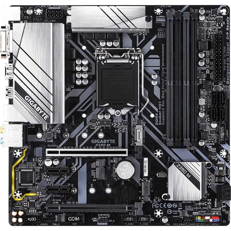 Материнская плата Gigabyte Z390 M Soc-1151v2 Intel Z390 4xDDR4 mATX AC`97 8ch(7.1) GbLAN RAID+DVI+HD