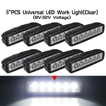 

8*PCS Spot Off Road Driving LED Work Light Bar Lamp For Boat Trank Truck Buggy