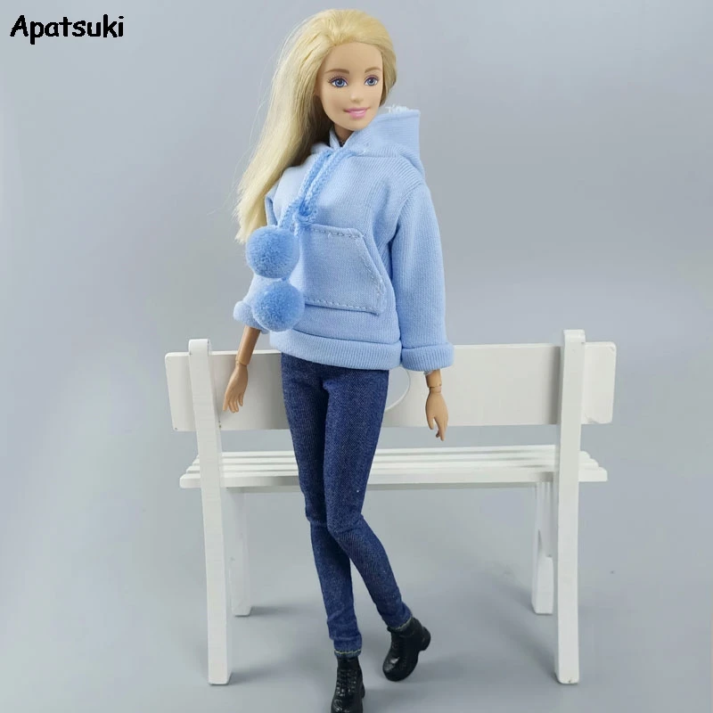 Denim Jean Dress 1/6 BJD Dolls Clothes For 11.5" Doll Outfits DIY Accessories