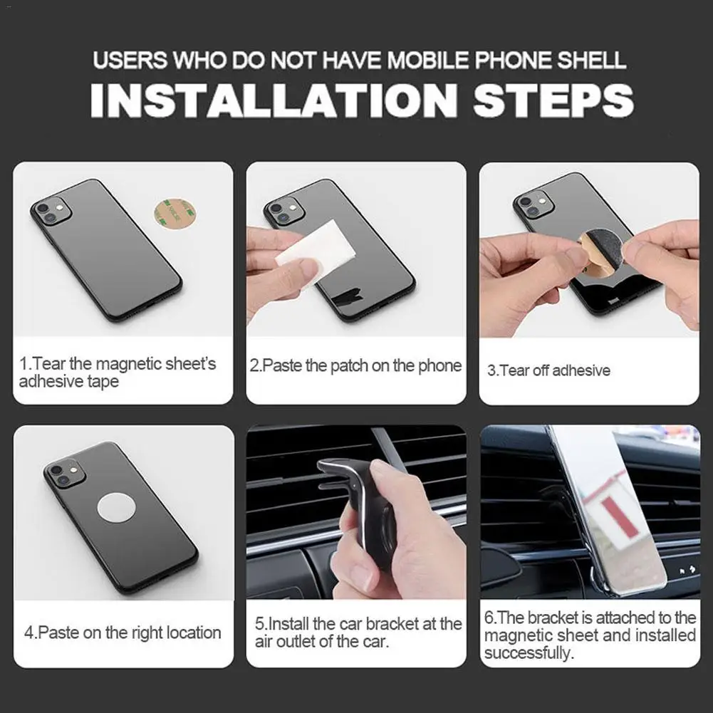 Обновленный магнитный автомобильный держатель для телефона ABS на вентиляционное