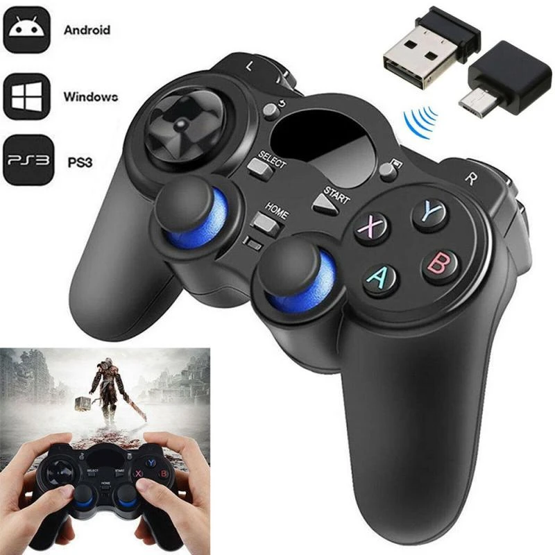 2.4G Wireless Game Controller Joystick Gamepad Game Controller Joypadfor PS3 PC Android Windows Tablet Phone TV