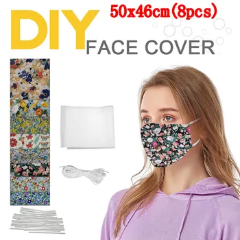 

DIY 8PC Mask Pm2.5 Anti-dust Reusable Masque Cotton Mouth Face Masks Outdoor Sport Mouth Cover Solid Washable Mascherine Mask "