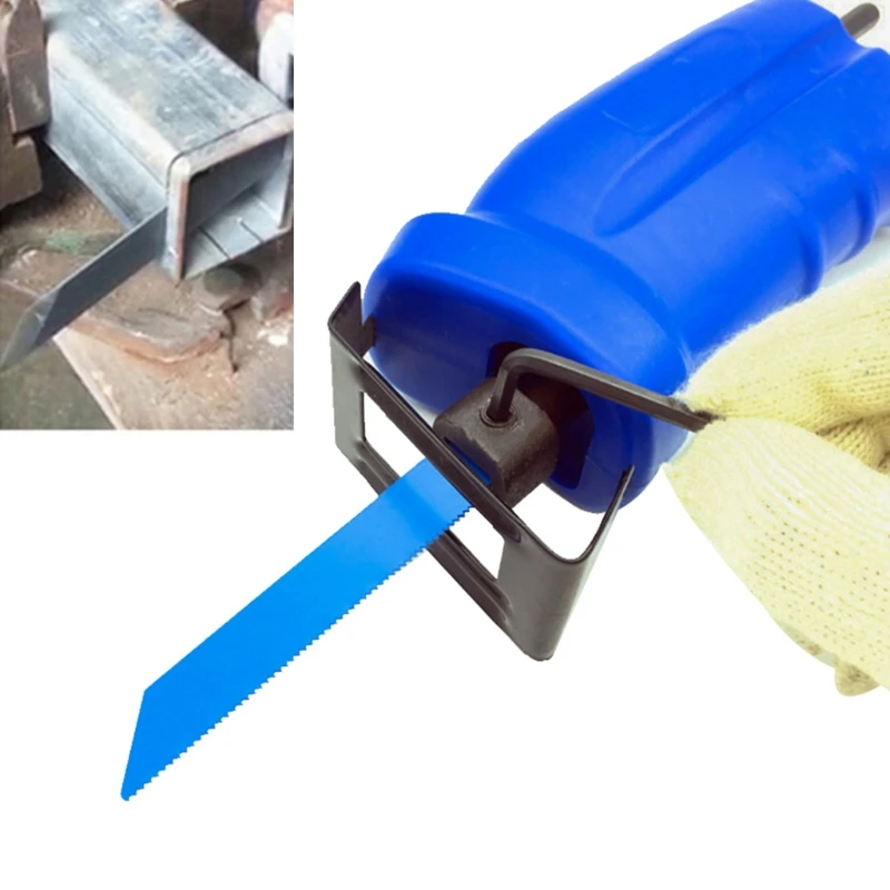 Short Sleeve Cotton T-shirt Embroidered Loose ?Reciprocating Saw Adapter Metal Wood Cutting Tool Electric Drill Attachment With 3 Blades for Cordless Power Drill