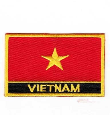VIETNAM Национальный флаг вышивка патч значок по всему миру 8*5 см Свазиленд Швеция Таиланд Турция Украина URUGUAY СССР США - Цвет: VIETNAM