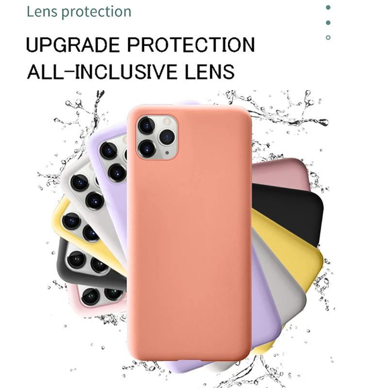 Case For iPhone 11 12 13 Pro Max SE 2 2020 6 S 7 8 Plus X XS MAX XR 12 13 Mini Cute Candy Color Couples Soft Silicone Cover