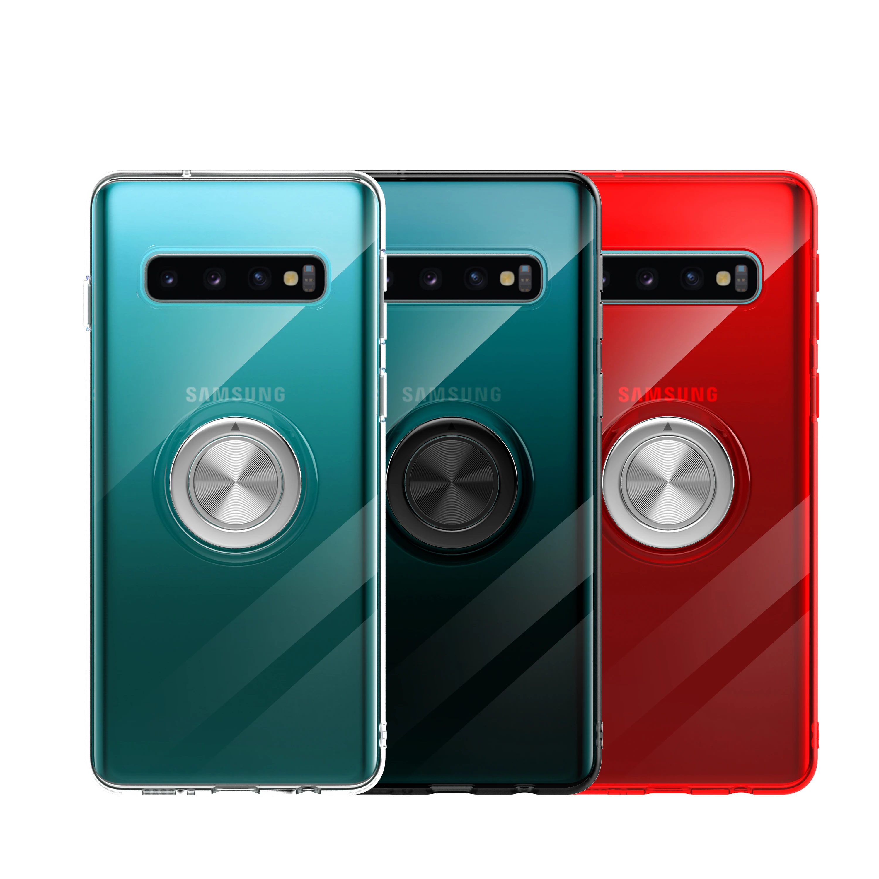 Для samsung Galaxy S10 чехол мягкий ультра тонкий прозрачный держатель кольцо Автомобильный Магнит чехол для телефона для samsung Galaxy S10E S10 Plus S10+ S10 5G