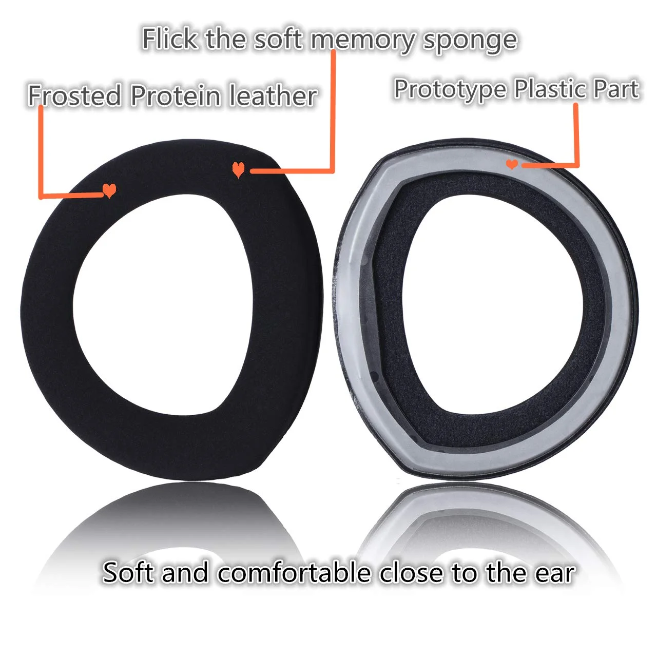 Protein Leather Replacement Earpads Ear Pads Covers for Sennheiser HD800 HD800s Over Ear Headphones Frosted