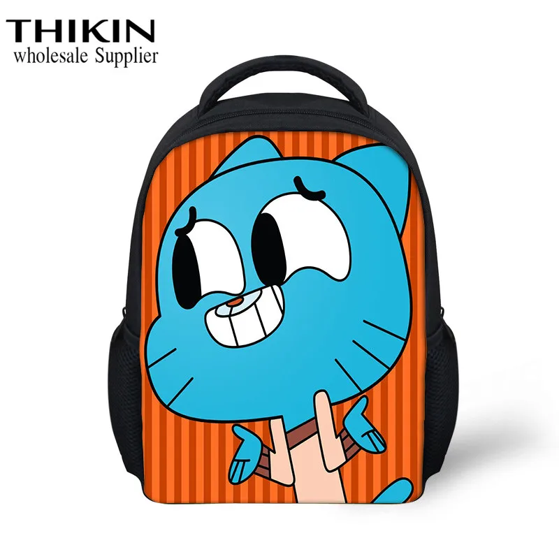 THIKIN мультфильм Амазон мир Gumball печати Kinderen дизайн рюкзак для школы сумки для маленьких мальчиков малышей Маленькие школьные сумки - Цвет: as picture