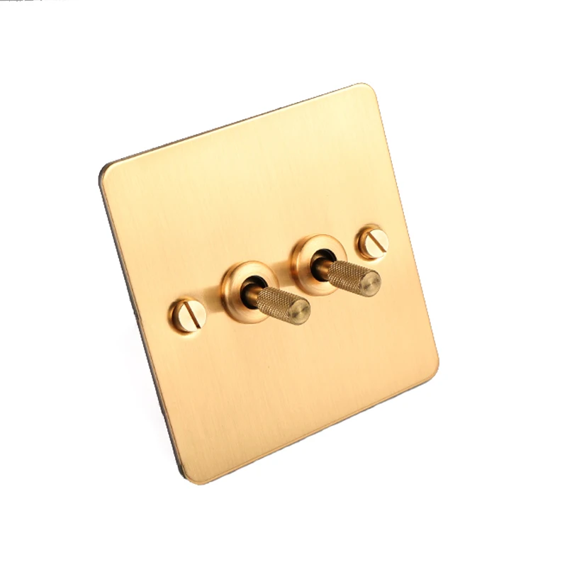 Brass Lever Wall Light Toggle Switch 1 4 Gang 1 Way 2 Way Gold