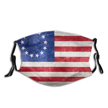 

American Flag USA Unisex Reusable Face Mask with Filter Anti Bacterial Dust Mask Protection Cover Respirator Mouth Muffle
