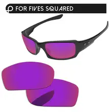 Papaviva Фиолетовый Красный зеркальные поляризованные Сменные линзы для Fives квадратные солнечные очки Рамка UVA и UVB Защита