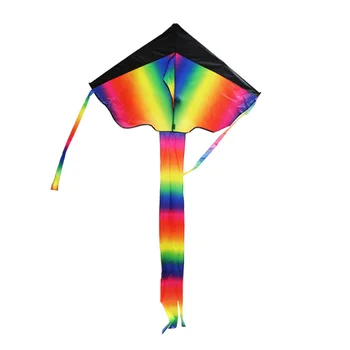 

Durable Home Tools Colorful Outdoor Playing Lawn Rainbow Garden Park DIY Triangle Kite