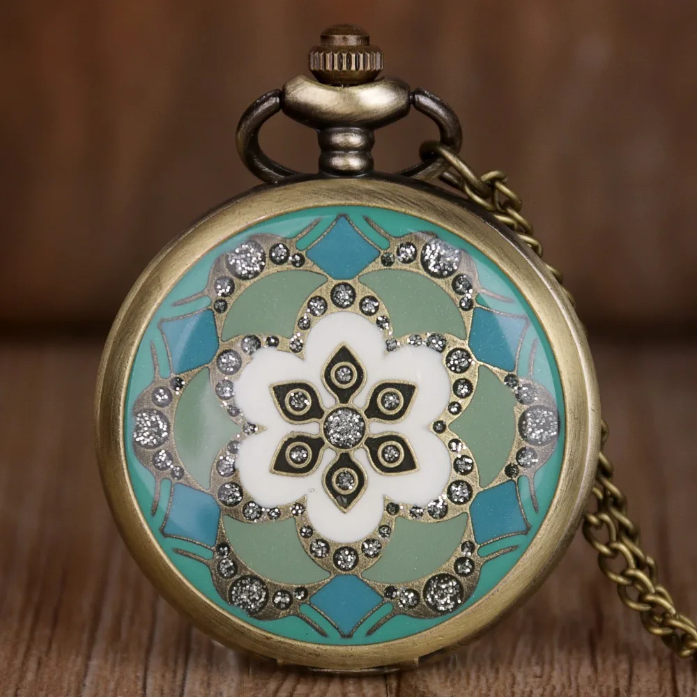 Модные карманные мини-часы с розовым цветком кварцевое ожерелье с подвеской цепочка для женщин и мужчин карманные часы Relogio De Bolso