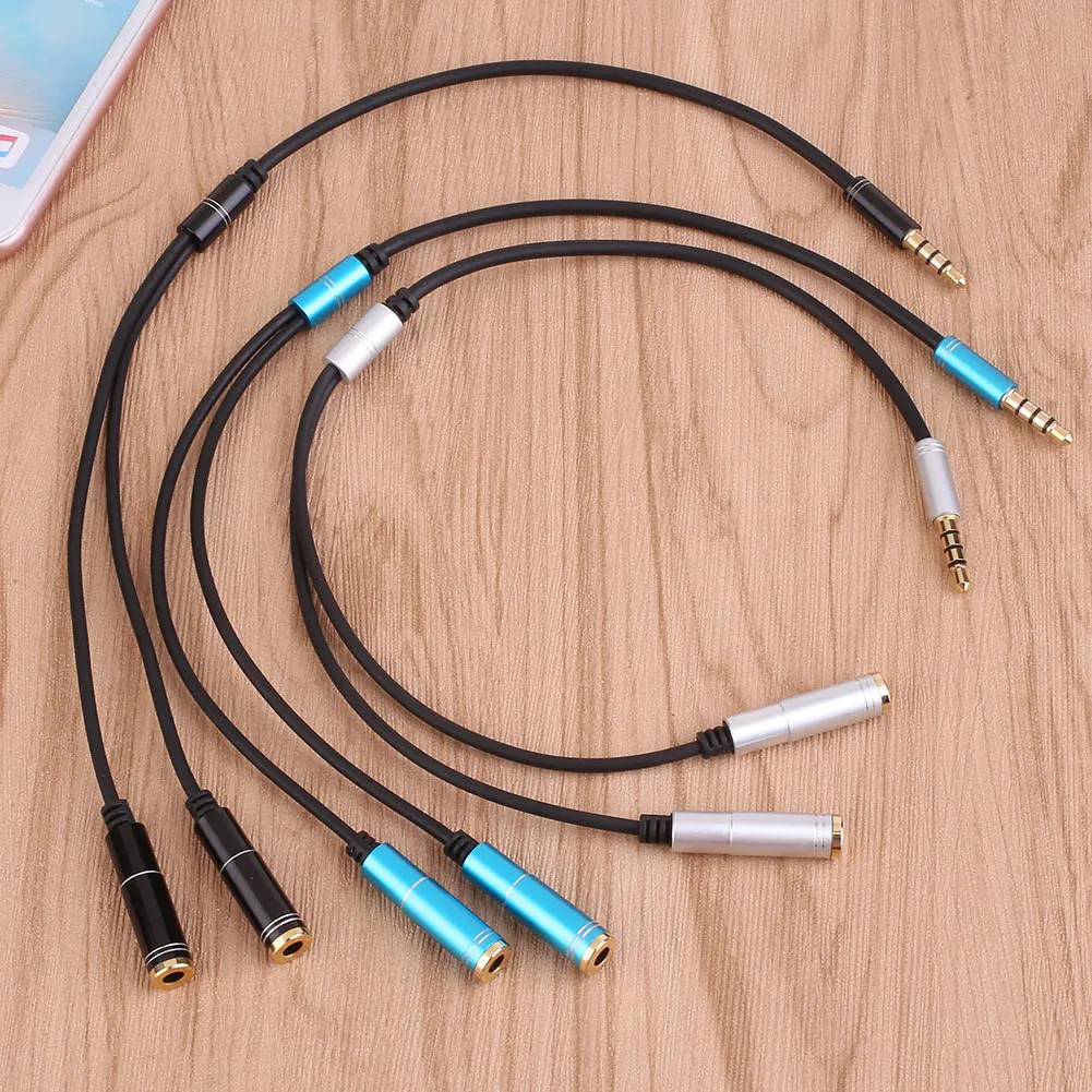 

3.5mm Audio Mic Splitter Y Cable Speaker 1 Male Jack To Dual Female Compact