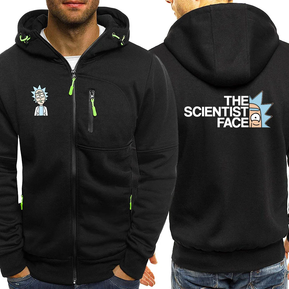 Goedkoop 2019 Herfst Sportkleding Mannen Hoody Hip Hop Jassen Rits Casual Jas Hoody Fleece Streetwear Rick En Morty Hoodie Mannelijk Jasje