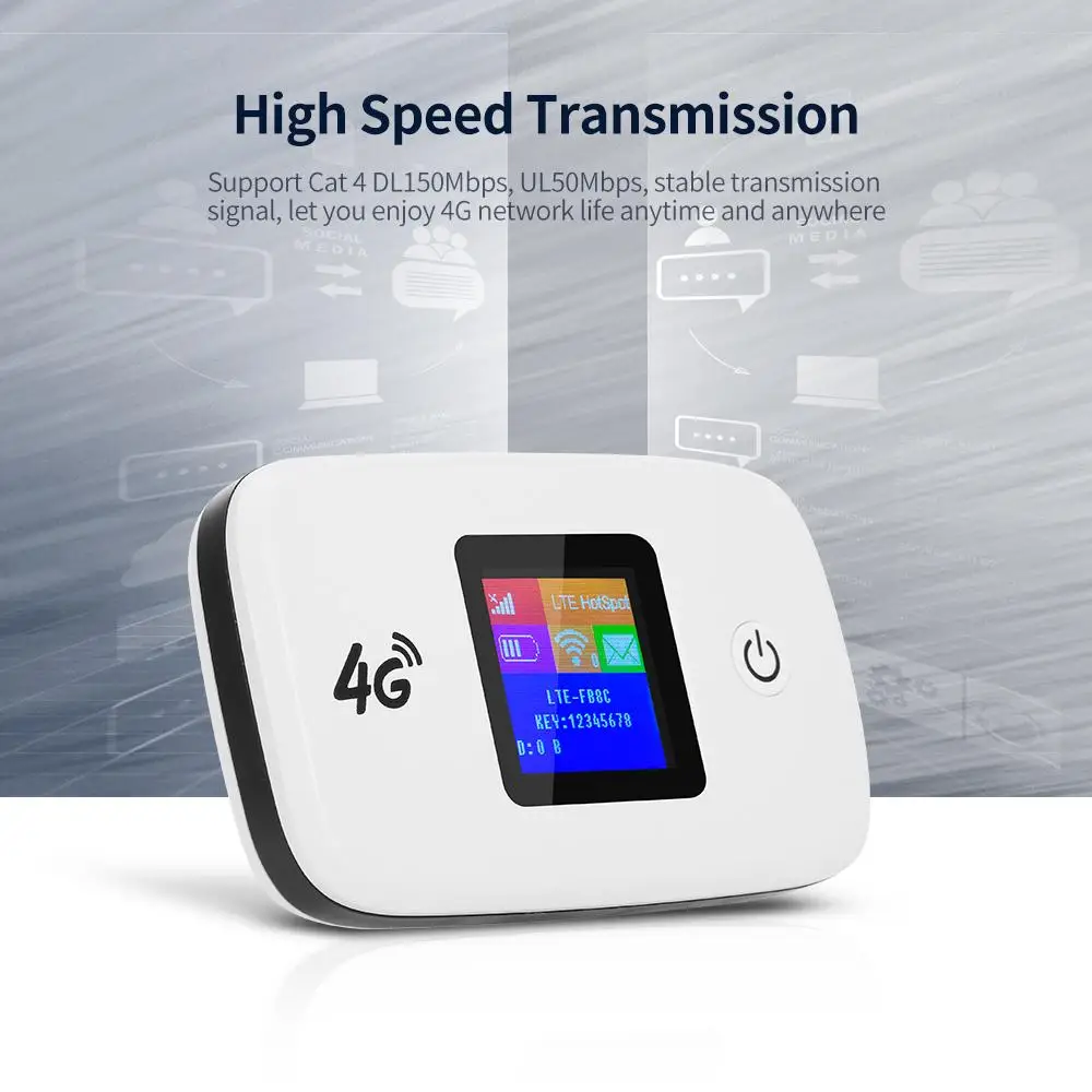 portable router 4G LTE Wireless Router Portable Wifi Router with SIM SD Card Slot 1.44 Inch TFT Color Screen 4g wifi modem usb