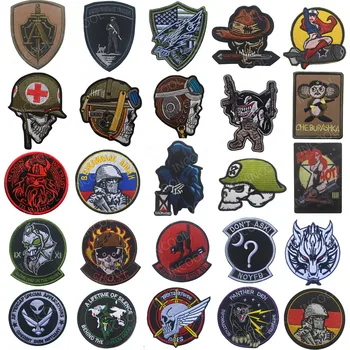 

Tactical Soldier Military Embroidered Patches Skull Helmet Warrior Patch Armband God Embroidery Badges For Clothe Cap Bag Jacket