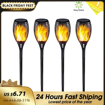 

12/33/51/72/96Leds Solar Light Control Solar Flame Light Dance Flame Outdoor IP65 Garden Torch Lamp for Courtyard Garden Balcony