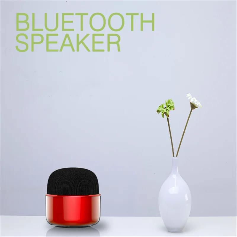 Мини беспроводной Bluetooth динамик s круговой ткани портативный микрофон Форма Сабвуфер Динамик hands-free Звонки, музыка стерео