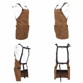 

Canvas Apron Heavy Duty Work Apron For Men Women With Pocket Adjustable Back Straps Barbecue Picnic Tool Apron