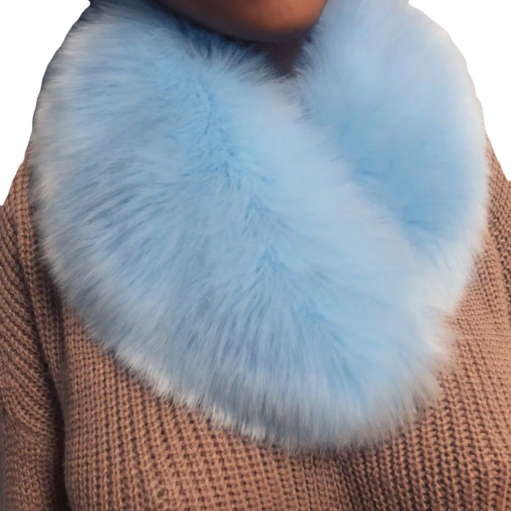 Женский шарф из искусственной шерсти, шаль для осени и зимы, роскошная женская одежда, аксессуары для женщин, Воротник из натурального Лисьего меха, зимний шарф