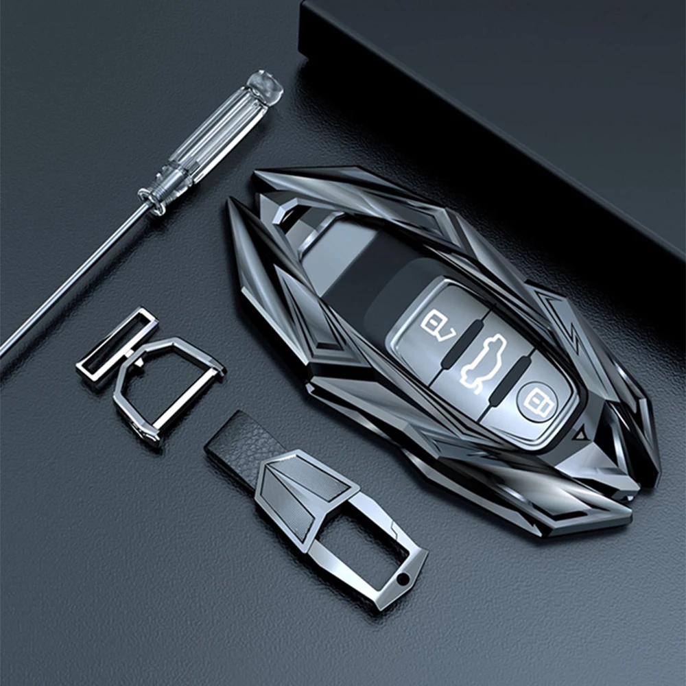Чехол для ключей Audi чехол S5 A4L A6L Q5 A5 A7 A8 S7 металлический корпус из цинкового сплава