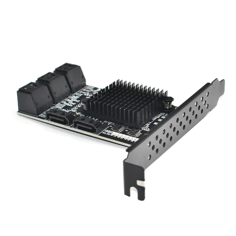 88SE9215 чип 8 портов SATA 3,0 Для PCIe Плата расширения PCI Express SATA адаптер SATA 3 конвертер с радиатором для HDD