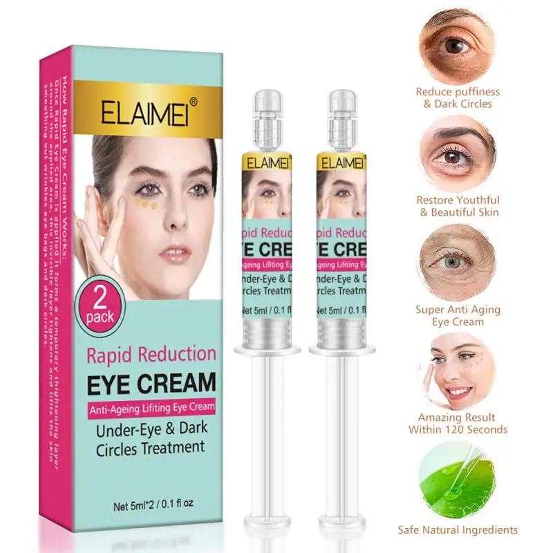 2pcs/box Eye Cream Rapid Reduction Remove Bag Fine Lines Dark Circles Wrinkles Anti Puffiness Moisturizing Cosmetics TSLM1 |