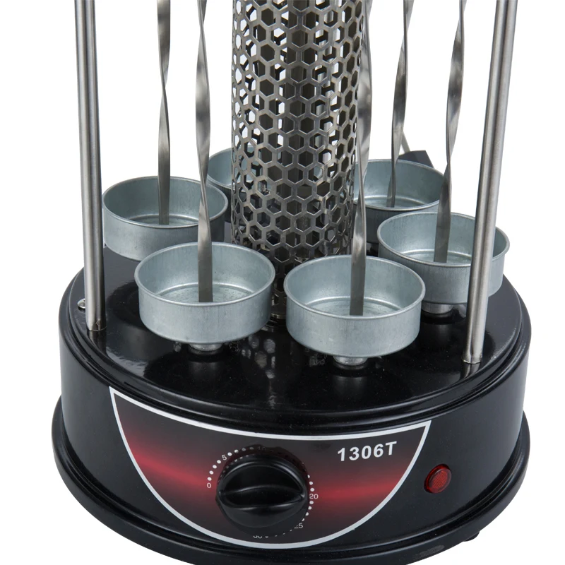 DMWD Electric Grill Oven Barbecue Machine Skewer Kebab BBQ Smokeless Indoor Outdoor Automatic Rotating Heating Stove With Timer 2