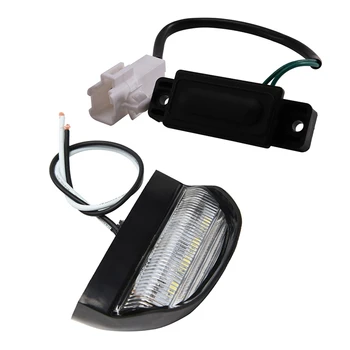 

2 Pcs Car Accessories: 1 Pcs 10-30V Car 4 LED License Plate Light & 1 Pcs Rear Trunk Switch Boot Release Switch