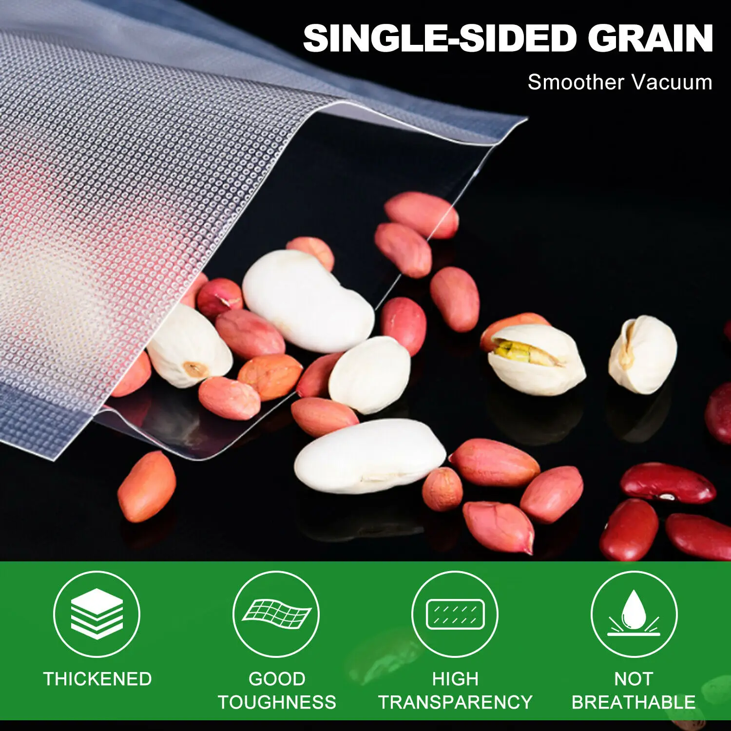 Kitchen Food Vacuum Bag Storage Bags For Vacuum Sealer Packaging Rolls Food Fresh Saver Vacuum Bags 12/15/20/25/28cm*500cm 4