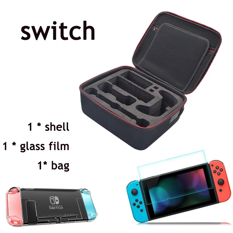 Eva Opslag для игровой консоли nintendo Schakelaar Zak NS Gastheer аксессуары для nintendo Schakelaar аксессуары Joycon Чехол Коробка - Цвет: 3 in 1-upgrade bag