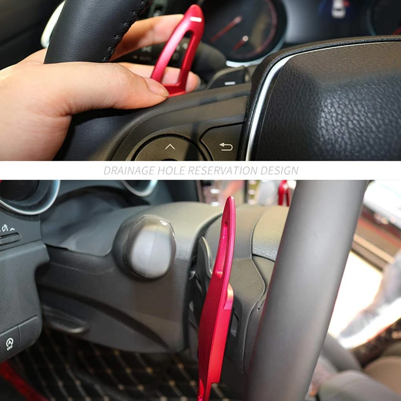 Алюминиевое рулевое колесо Paddle Shifter расширения Чехлы для Toyota Camry(Спортивная красная матовая отделка