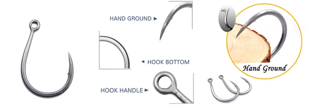 MUSTAD 10121NP-DT KAIJU Hook #3/0-8/0 Barbed Big Eye 4.3X Wide