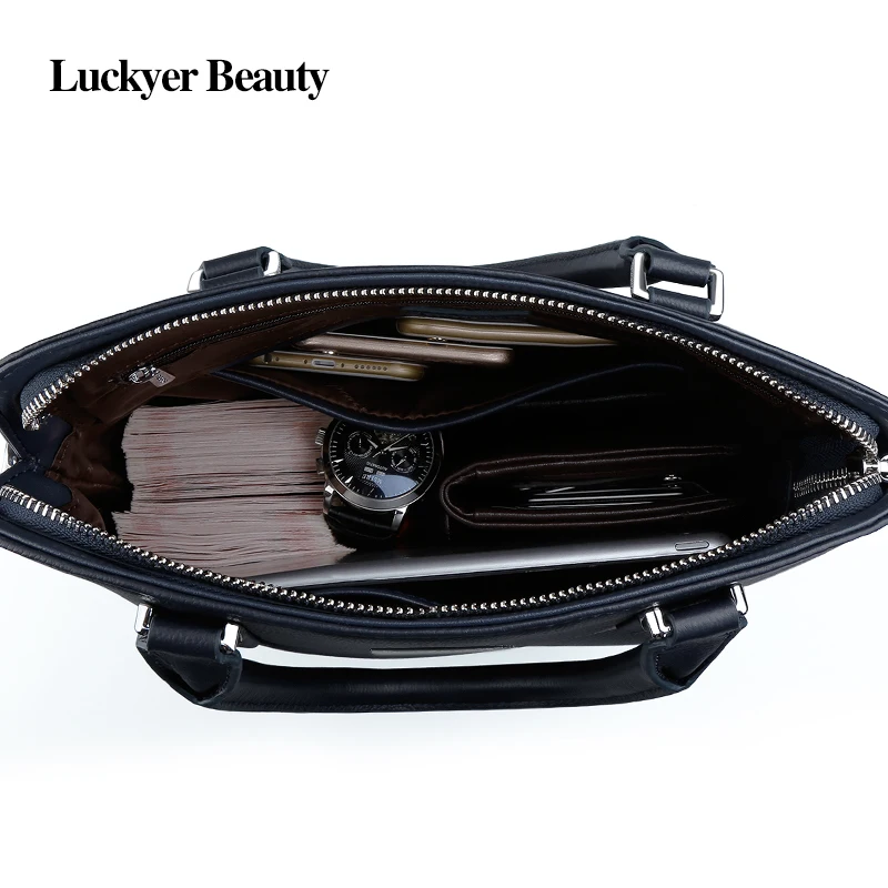 LUCKYER BEAUTY, мужская сумка, портфель, кожа, А4, сумка-мессенджер, сумочка, кошельки, работа из натуральной кожи