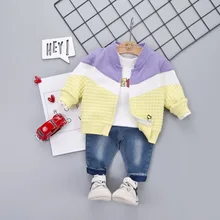 Осенний комплект одежды для маленьких мальчиков, пальто для малышей, куртка+ футболка+ штаны, комплект из 3 предметов, модный спортивный костюм для новорожденных, комплект одежды для маленьких мальчиков