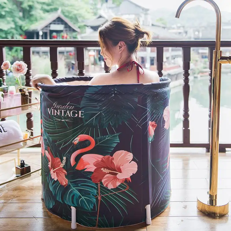 

Bath Barrel Adult Folding Home Bath Barrel Thickening Bath Bucket Large Body Hip Bath Barrel