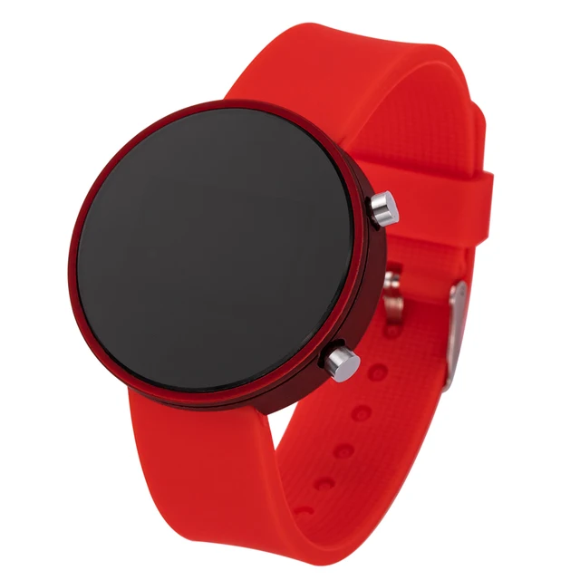 Children's Digital Watch Fashion Pink Strap Sports Electronic Wrist Watches Boys Girls Cute Cartoon Clock Kids Baby Gifts Reloj Red