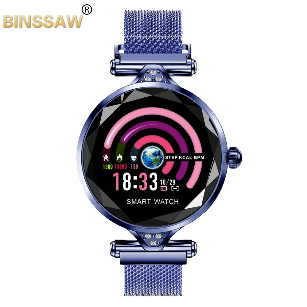 BINSSAW Women Fashion Smart Watch 2020 Blood Pressure Heart Rate Sleep Monitor Pedometer luxury ladies  Gift for Girl