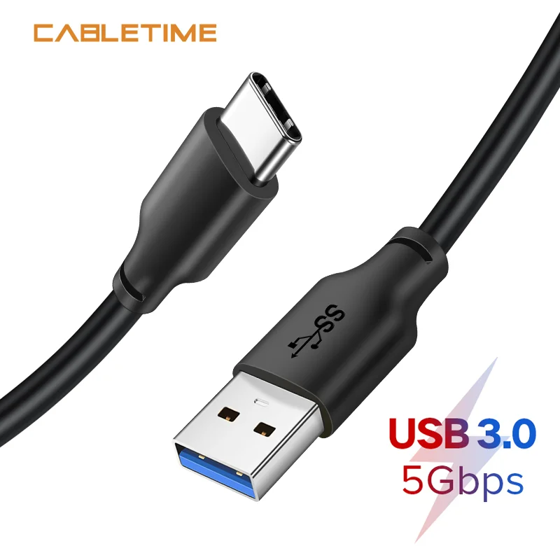 Кабель CABLETIME Type C 3A для Samsung S9 USB 3 0 быстрая зарядка стандартный зарядный провод