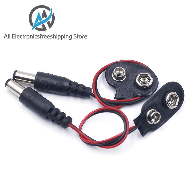 Cable De Alimentacion De Bateria De 9v Cc Conector De Conector De Barril Con Clip Para Arduino Diy Tipo I T Conectores Aliexpress