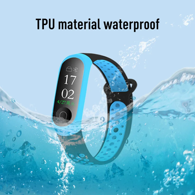 Силиконовый спортивный Смарт Браслет для Xiaomi Mi Band 3 Фитнес браслет двойной разноцветный браслет часы браслет millet 3