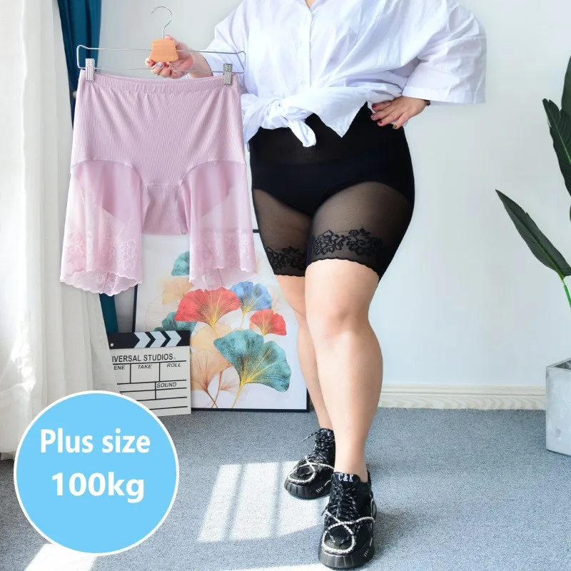 2 in 1 Large Size Panties shorts Sexy Lace Anti Chafing safety shorts under skirt Ladies Pants Underwear