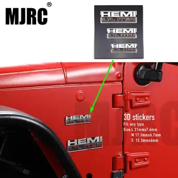 

1/10 simulation climbing car AXIAL SCX10 HEMI5.7LV8 simulation metal three-dimensional standard Chrysler black rice engine badge